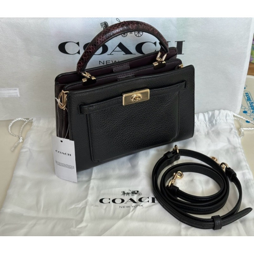 全新Coach mini Lane 手提 皮革 斜背包 小托特 托特包 側背包