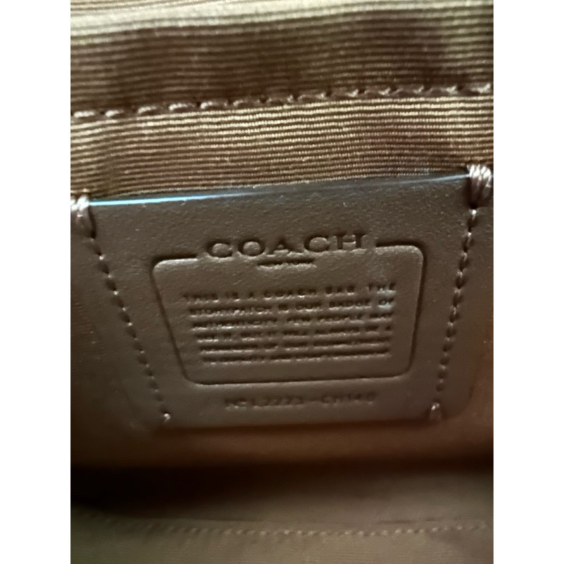 全新Coach mini Lane 手提 皮革 斜背包 小托特 托特包 側背包-細節圖7