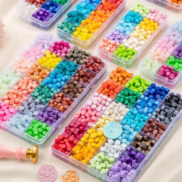 現貨 火漆印章蠟粒 馬剋龍 火漆蠟粒 全套一整套盒裝蠟粒章頭套裝 火漆套裝 火漆印章蠟粒 盒裝-細節圖4