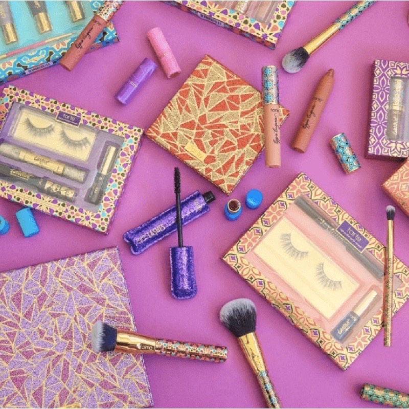 全新美國帶回🇺🇸tarte彩妝刷具組 化妝刷具五件組 化妝工具 摩洛哥花紋限量版 💋含收納盒+原包裝盒-細節圖3