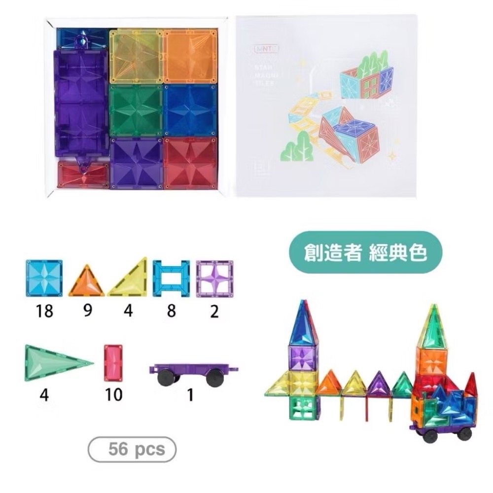 MNTL 磁力片 創造者組合(56pcs)-規格圖7