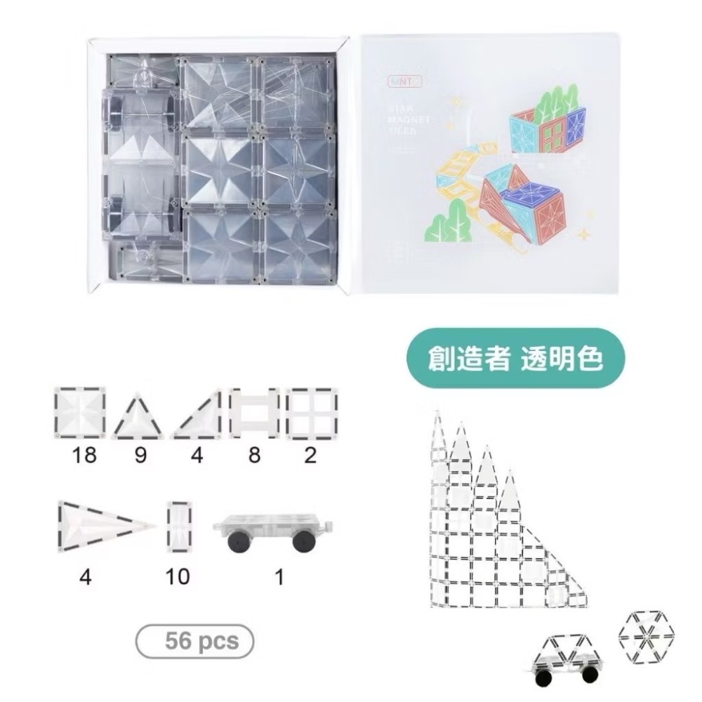 MNTL 磁力片 創造者組合(56pcs)-規格圖7
