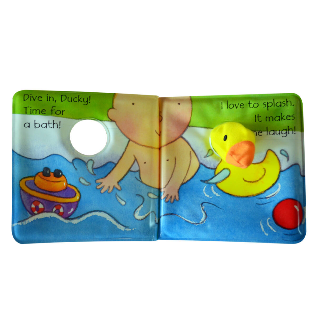 鴨鴨洗澡套組 包含布書+洗澡書+小鴨+10首優美的英文兒歌【快來試聽】-細節圖3