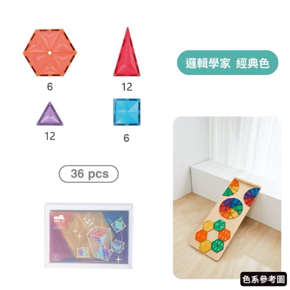 MNTL 磁力片 邏輯學家組合（36pcs)-規格圖6