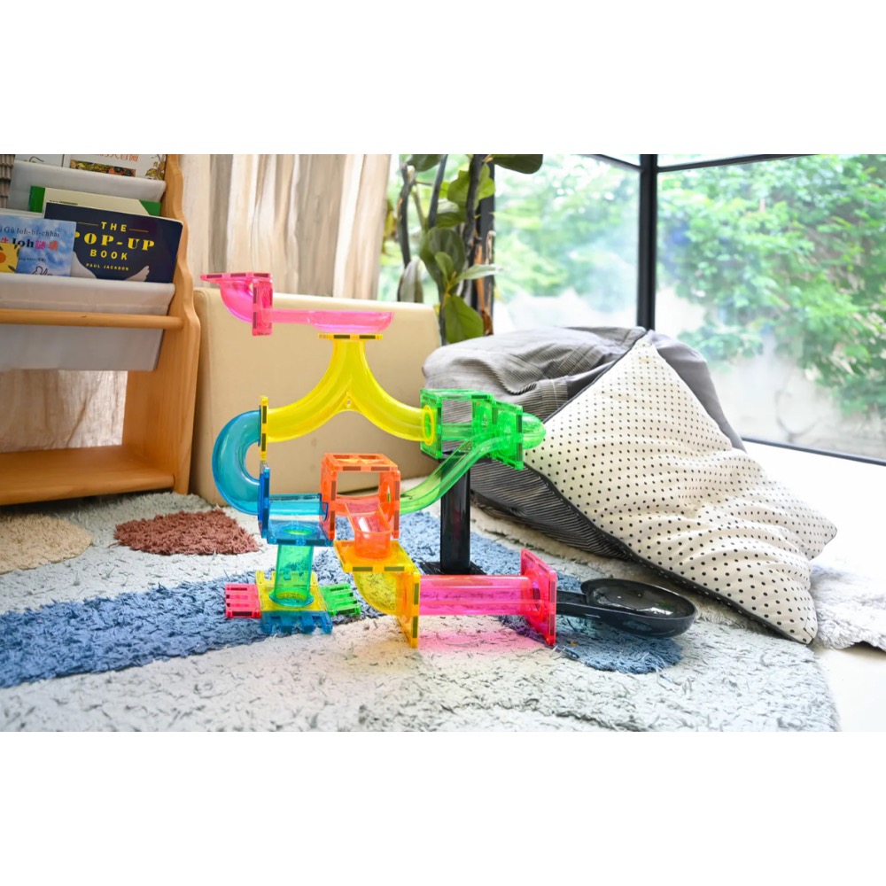 MNTL 磁力片 球道探險家進階EX（80pcs 含球管及洞洞片）-細節圖2