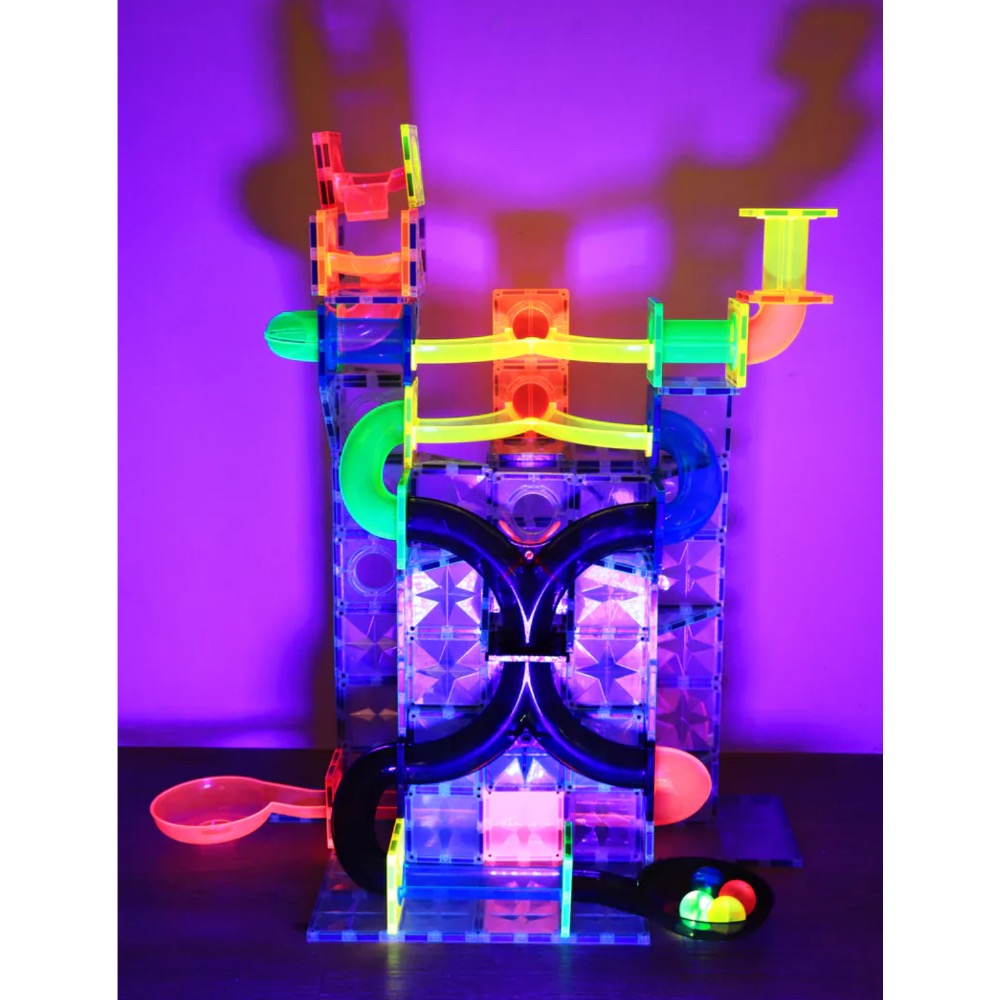 MNTL 磁力片 球道探險家進階EX（80pcs 含球管及洞洞片）-細節圖3