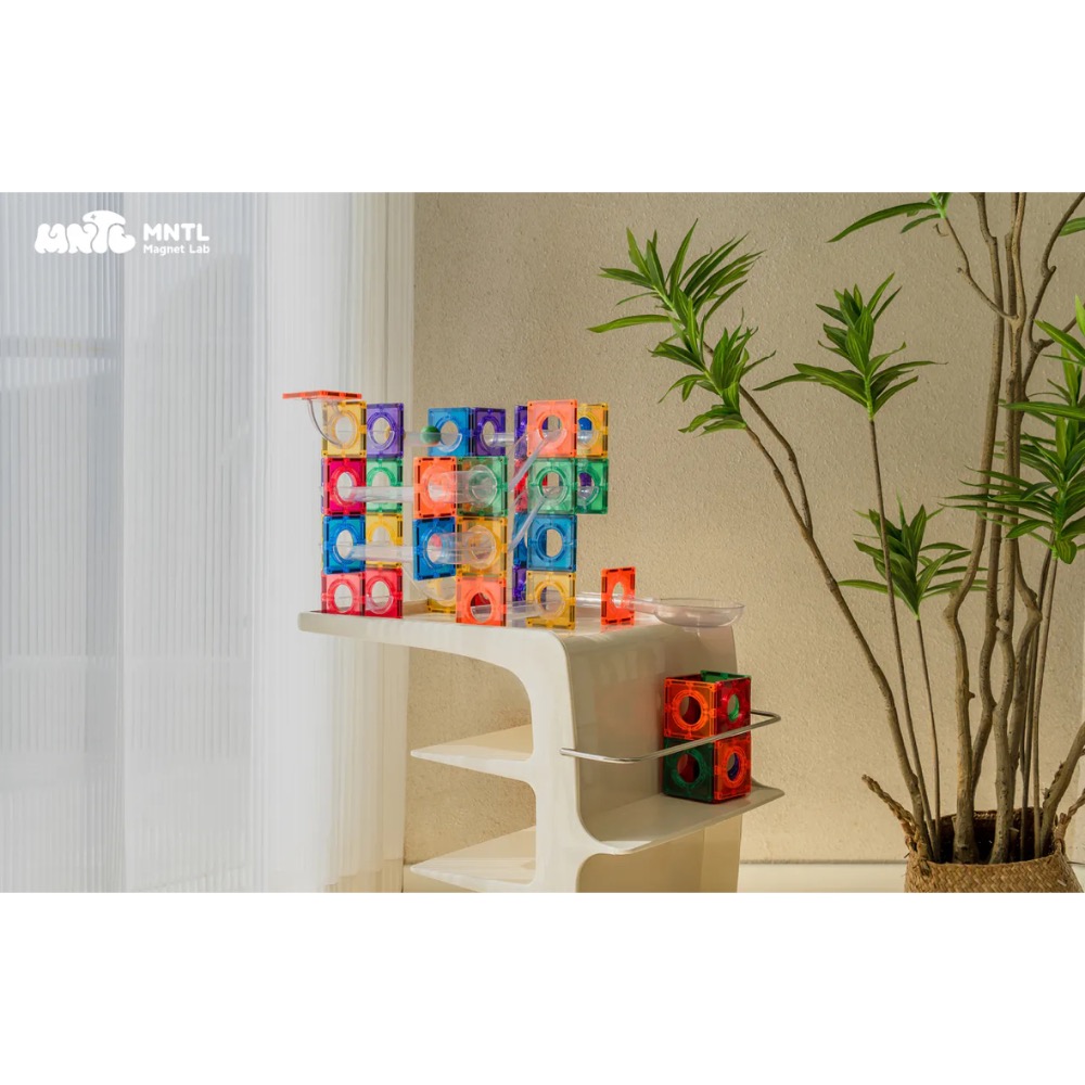 MNTL 磁力片 球道探險家組合（100pcs 含球管及洞洞片)-細節圖2