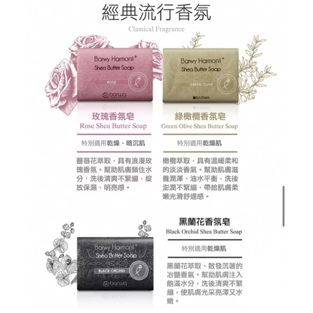 🧼現貨 歐洲原裝Barwa奢華SPA雪松/綠橄欖/白麝香/甜杏仁/黑蘭花/玫瑰/薰衣草 香氛皂 190g 波蘭 香皂-細節圖2