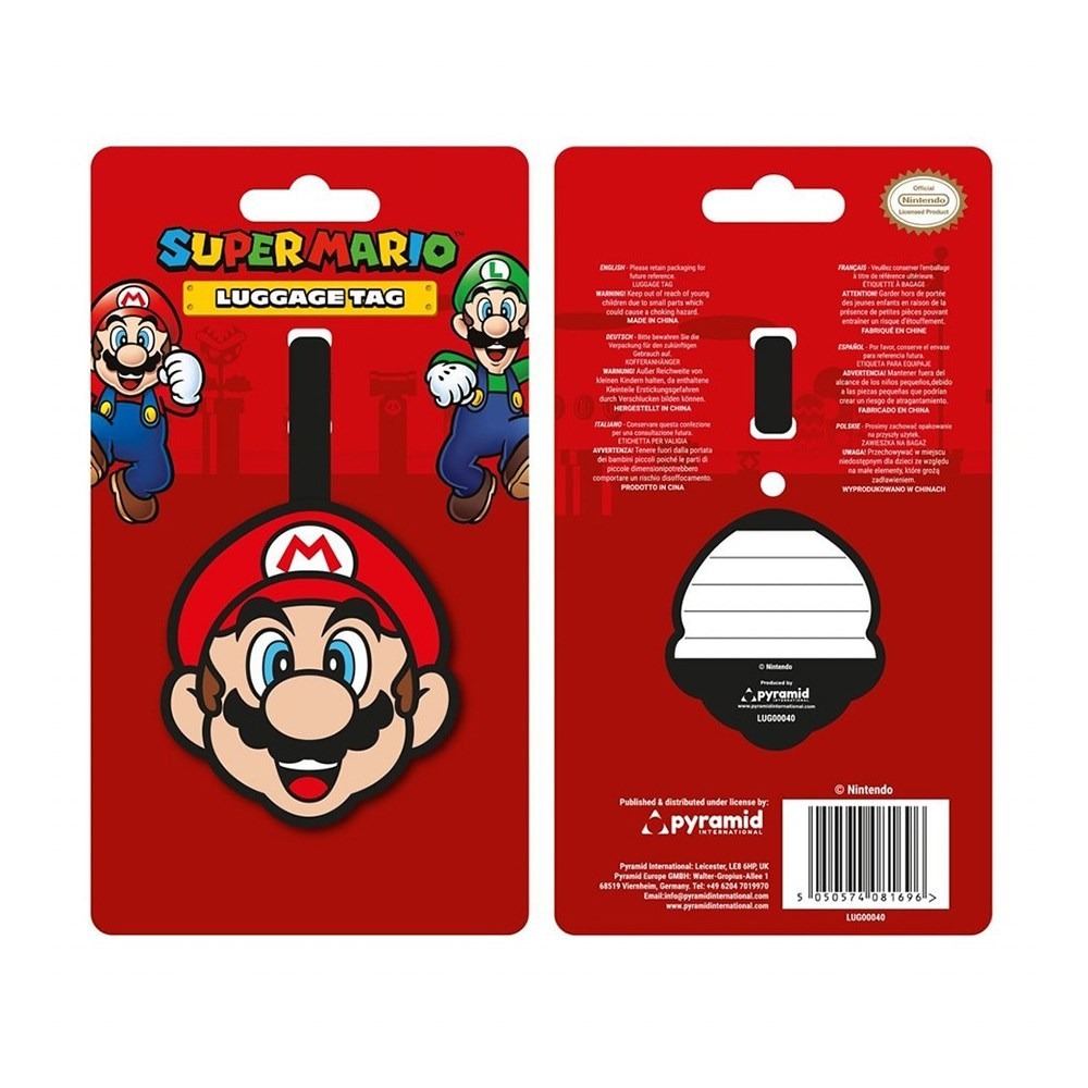 Travelmall 任天堂 超級瑪莉歐行李吊牌-瑪莉歐-細節圖2