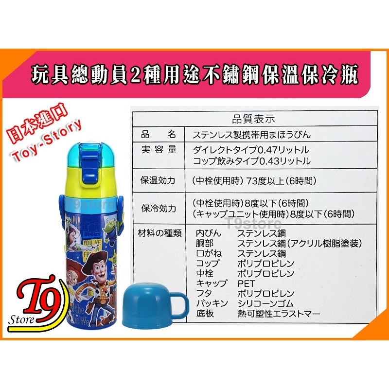 【T9store】日本進口 Toy Story (玩具總動員) 2種用途 帶杯式 直飲式 不鏽鋼保溫保冷瓶-細節圖9