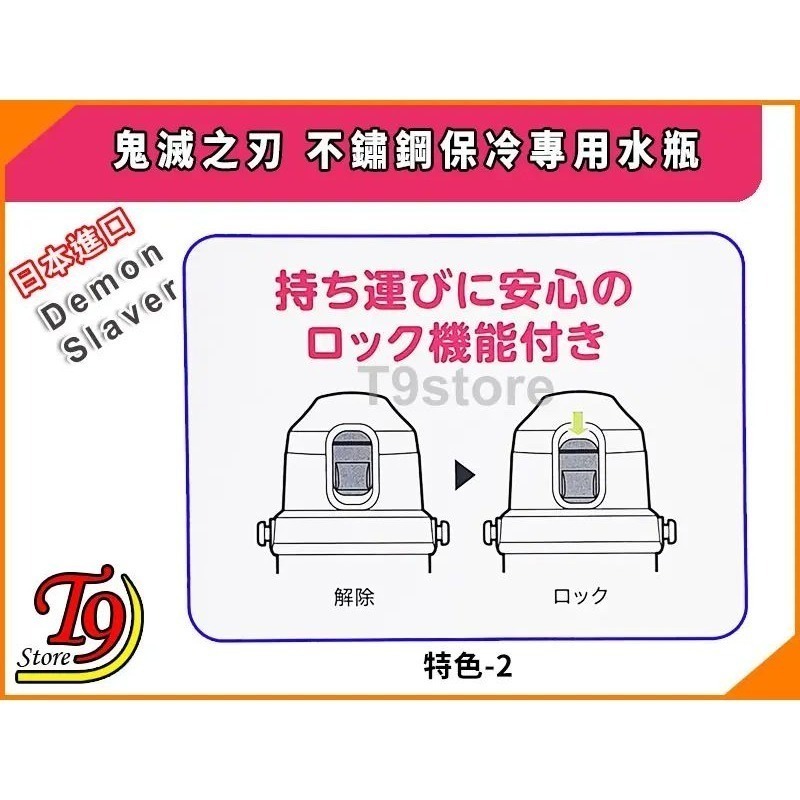 【T9store】日本進口 Demon Slaver (鬼滅之刃) 一觸式直飲不鏽鋼保冷專用水瓶 水壺-細節圖8