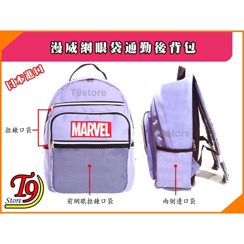 【T9store】日本進口 Marvel (漫威) 網眼袋後背包 旅行背包 通勤背包 休閒背包-細節圖2