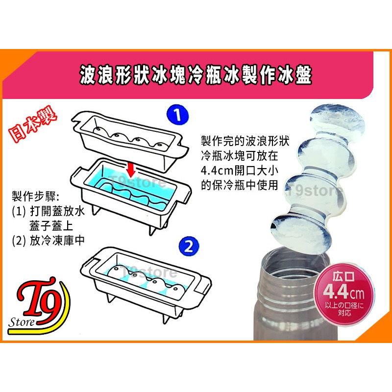 【T9store】日本製 波浪形狀冰塊冷瓶冰製作冰盤 (Baum ICE)-細節圖4