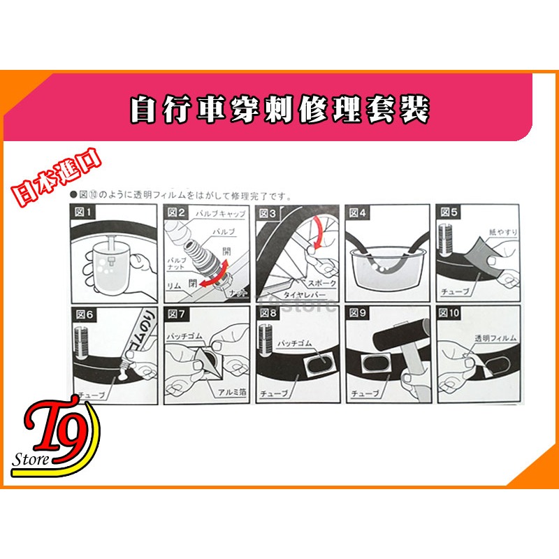 【T9store】日本進口 自行車穿刺修理套裝-細節圖3