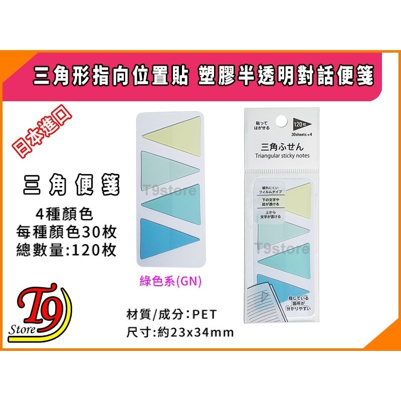 【T9store】日本進口 三角形指向位置貼 塑膠半透明對話便箋-細節圖4