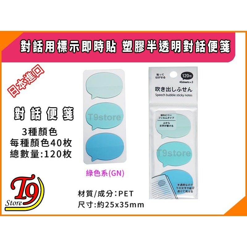 【T9store】日本進口 對話用標示即時貼 塑膠半透明對話便箋-規格圖5