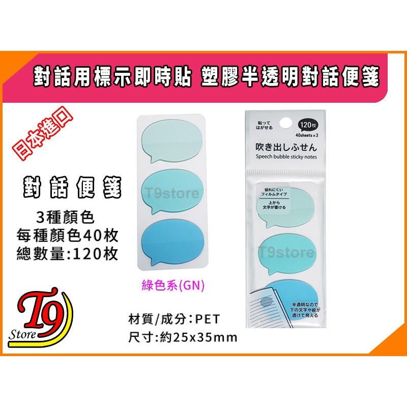 【T9store】日本進口 對話用標示即時貼 塑膠半透明對話便箋-規格圖5
