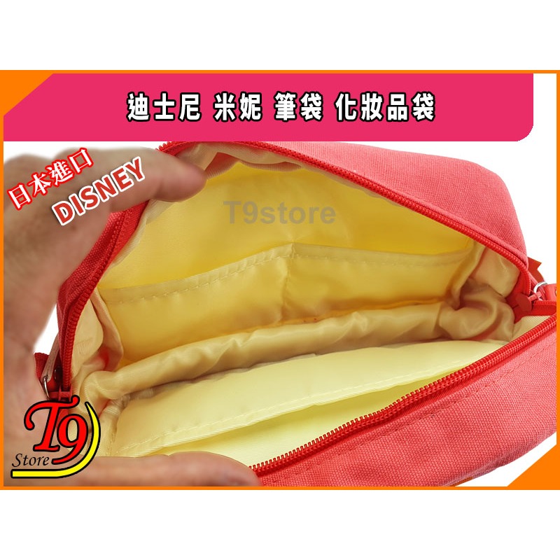 【T9store】日本進口 Disney (迪士尼) 米妮(B) 大號筆袋 化妝品袋-細節圖6