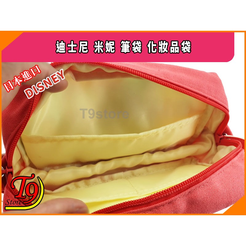 【T9store】日本進口 Disney (迪士尼) 米妮(B) 大號筆袋 化妝品袋-細節圖7