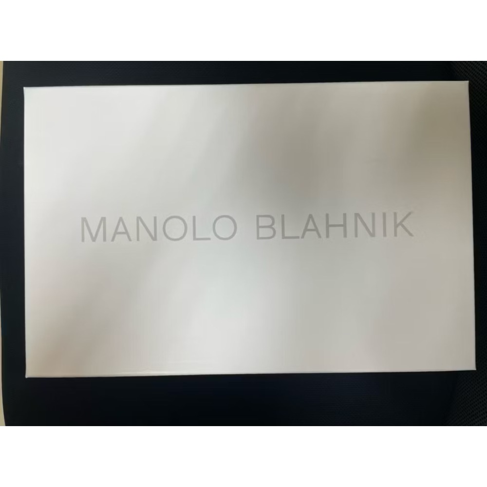 [二手9成新] Manolo Blahnik米色鍛面穆勒鞋(尺寸38號) 含鞋盒/防塵袋-細節圖6