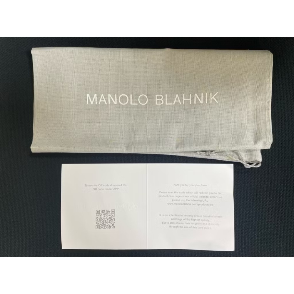 [二手9成新] Manolo Blahnik米色鍛面穆勒鞋(尺寸38號) 含鞋盒/防塵袋-細節圖7