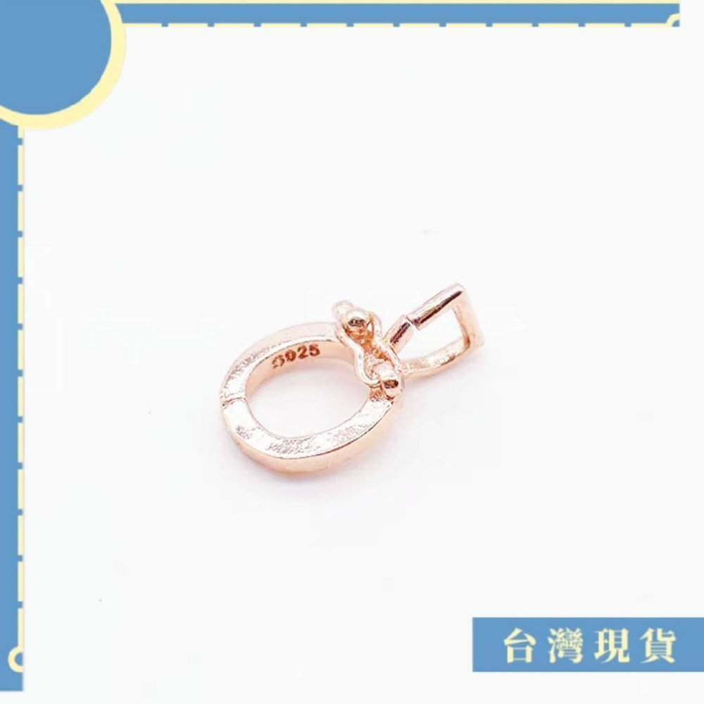 素材_2401更 雙開款S925半銀萬用隨意扣 萬用扣  金銀玫瑰金三色 diy 扣頭 吊墜 小配件 可用-細節圖4