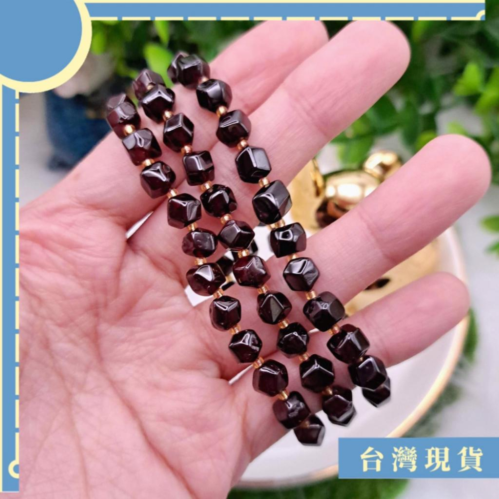 手珠_石榴石隨型手串 5.6mm+/16圍 手串素材 原石款帶有礦缺 完美主義勿拍-細節圖5