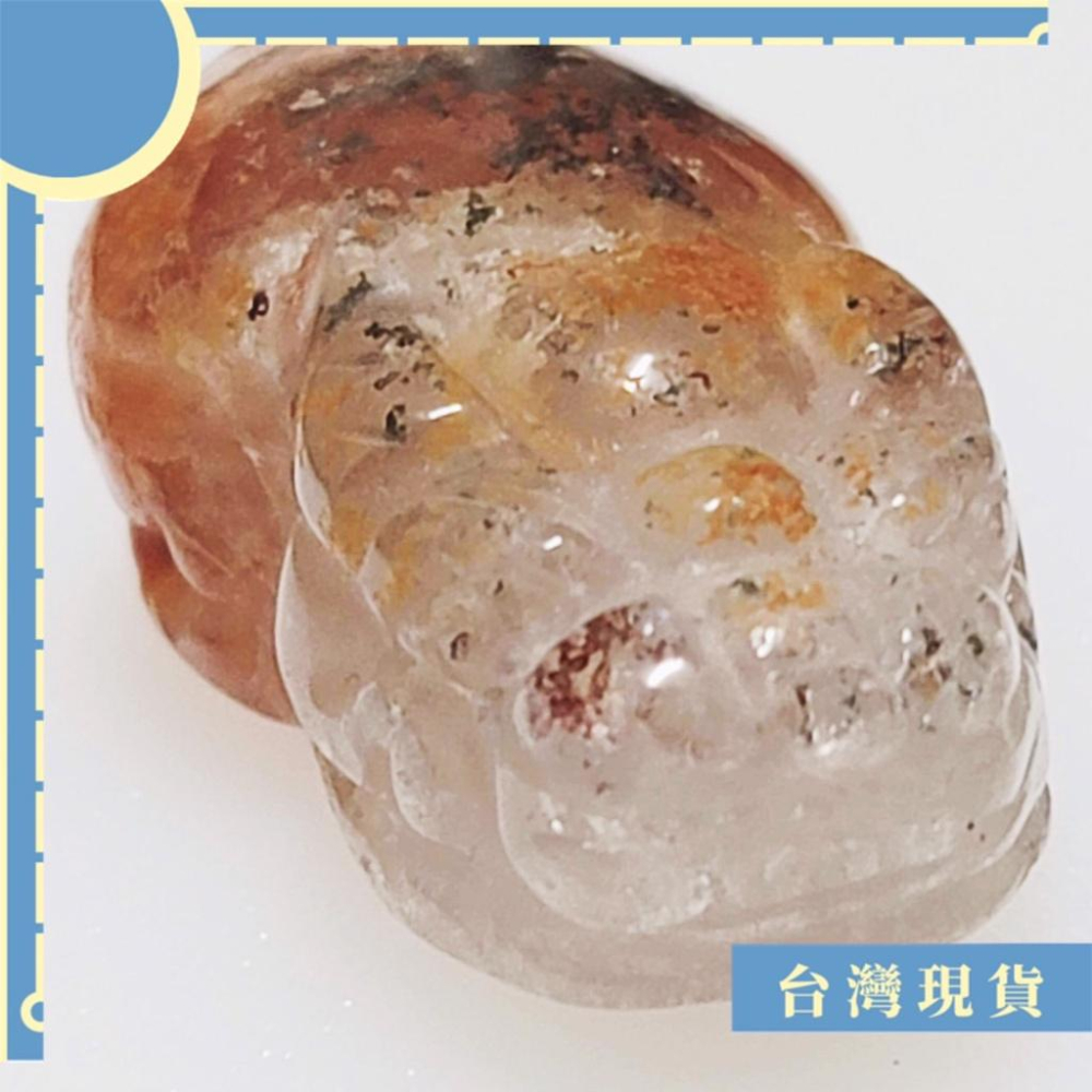 擺件_2401更 少見 橘紅彩幽靈貔貅 35*18*14mm 墜孔 可綁項鍊、掛件 或當擺件 彩幽靈 四季幽靈 招財-細節圖4