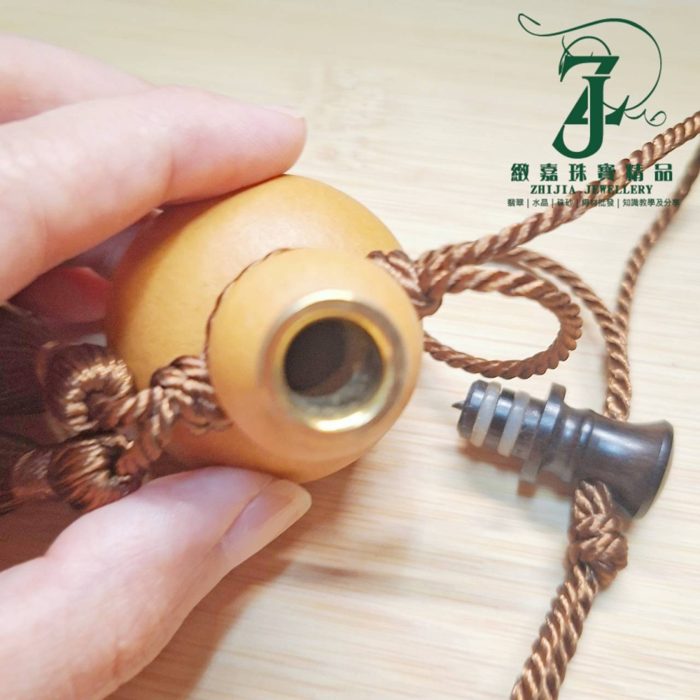 現貨 桃木葫蘆掛件 內可裝東西 吊飾 木頭 葫蘆 酒葫蘆-細節圖2