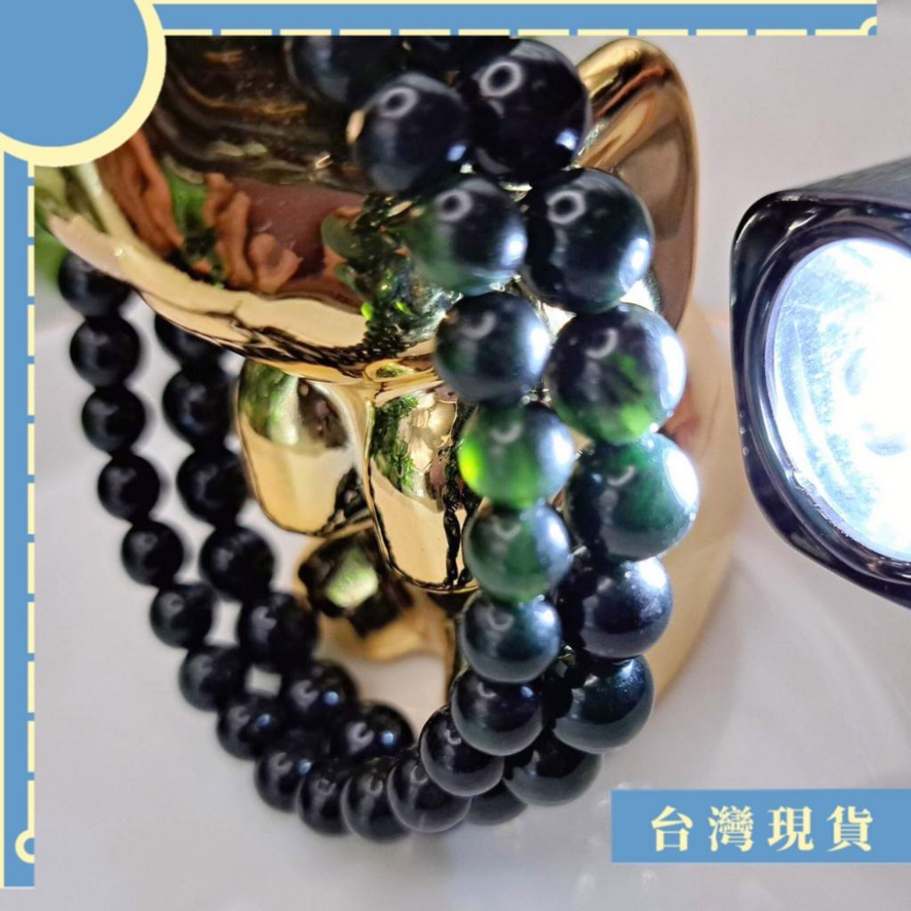 手珠_和闐墨玉手串 6-11mm 和田 藏玉 墨綠玉-細節圖4