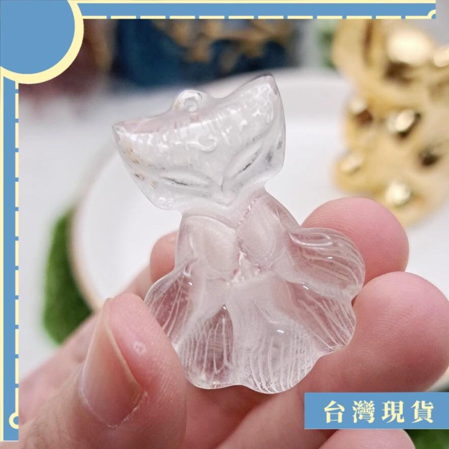 項鍊_2401更 白水晶修道狐吊墜 38*27.5mm 修道狐仙 體透雕工好 淨化 消磁 冥想-細節圖3