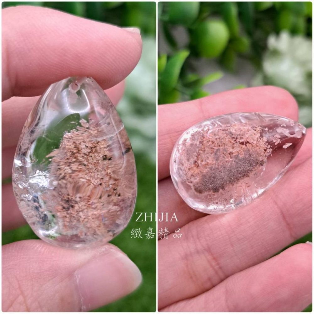 項鍊_2401更 Phantom幽靈系列水滴墜 2.8-4cm 綠幽靈 紅幽靈 白幽靈 含項鍊、扣頭 幽靈水晶 異像-細節圖3
