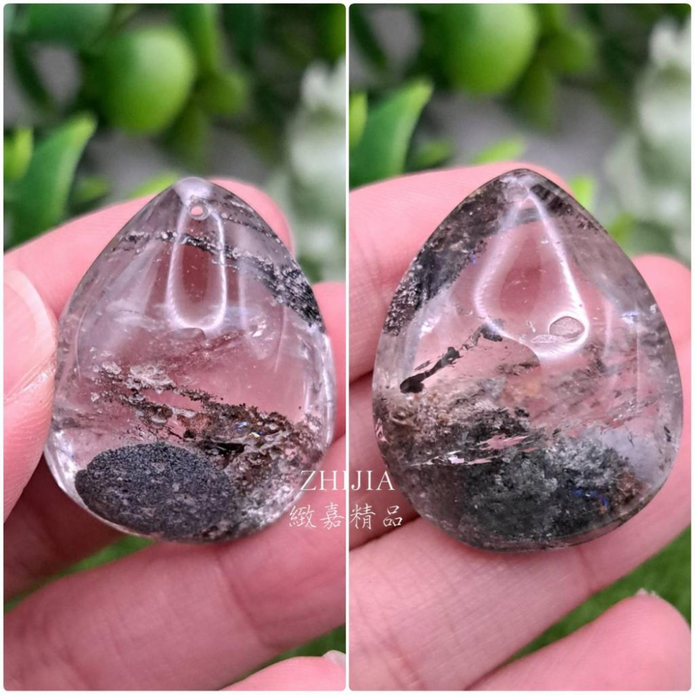 項鍊_2401更 Phantom幽靈系列水滴墜 2.8-4cm 綠幽靈 紅幽靈 白幽靈 含項鍊、扣頭 幽靈水晶 異像-細節圖4