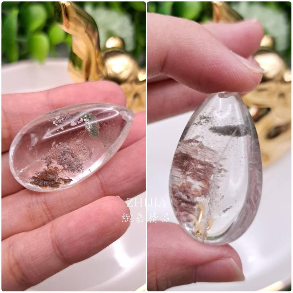 項鍊_2401更 Phantom幽靈系列水滴墜 2.8-4cm 綠幽靈 紅幽靈 白幽靈 含項鍊、扣頭 幽靈水晶 異像-細節圖6