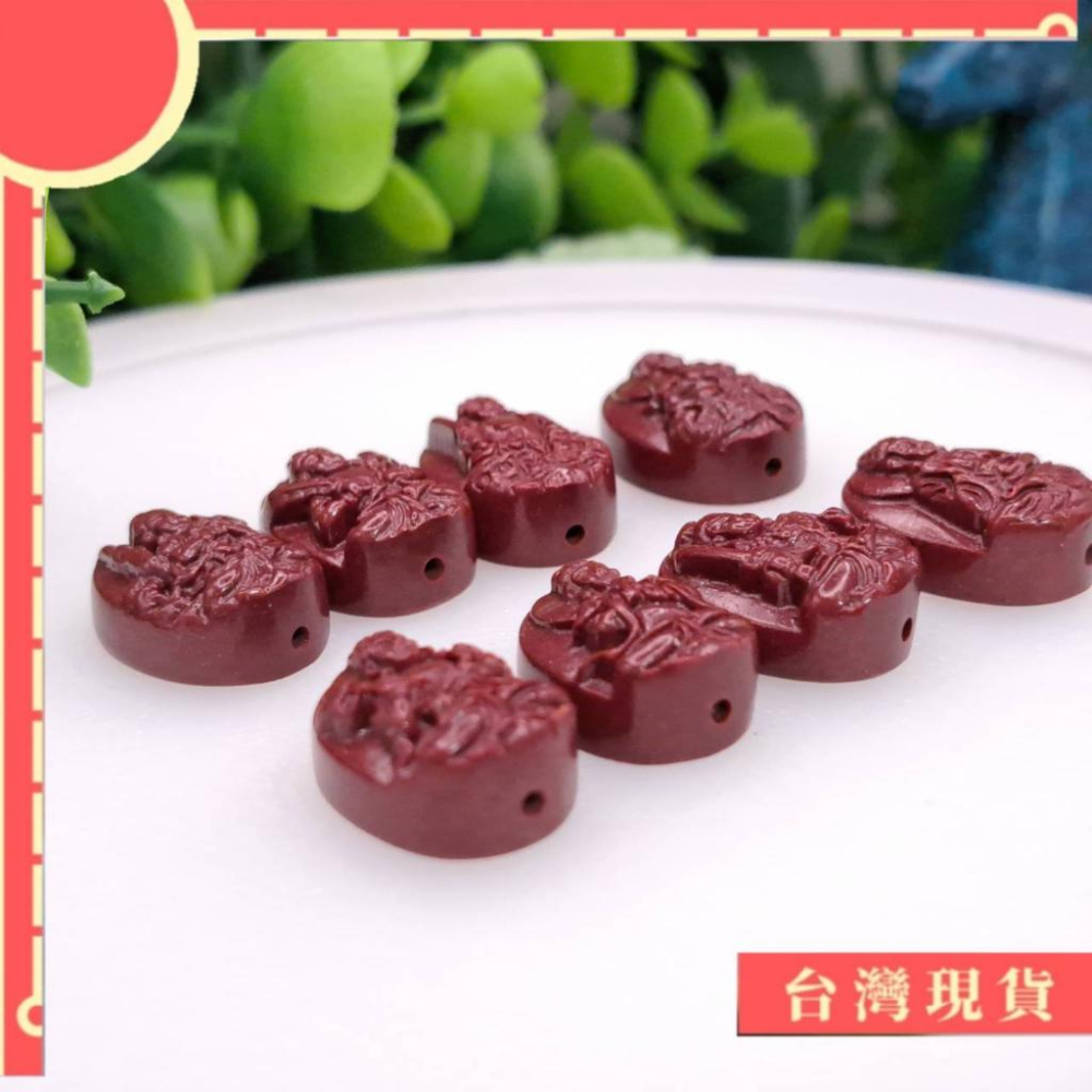 朱砂_2401更 95%紫金砂八大守護神通孔素材 12生肖守護神 diy 手作 通孔-細節圖3