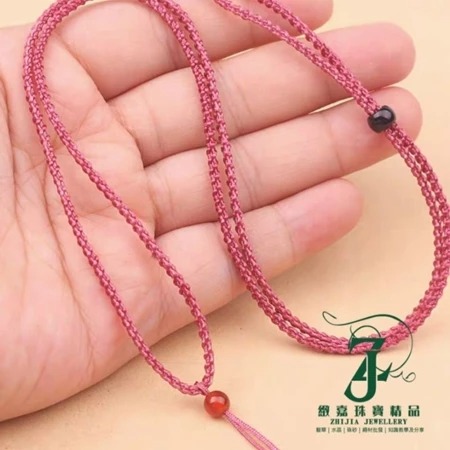 波羅結伸縮項鍊繩 細繩 中國結繩 玉牌繩 棉繩 DIY 項鍊繩 手作 多色可選-規格圖3