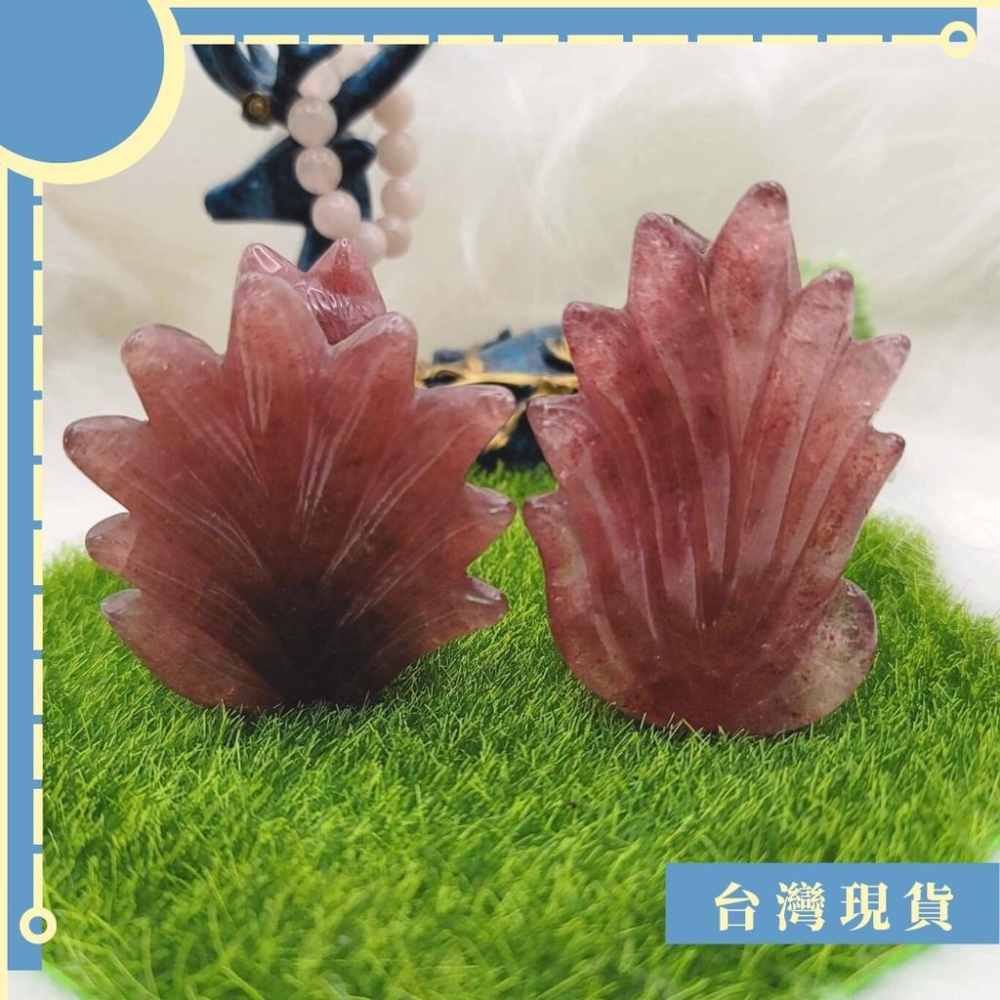 擺件_草莓晶狐仙擺件 姻緣 人緣 桃花緣 招財納福 辦公室小物-細節圖3