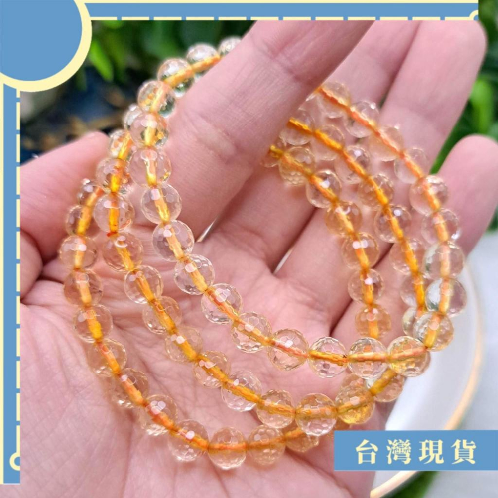 手珠_各式黃水晶手珠 6-7mm 料子乾淨 招財 納福 創意 聚財 自信-細節圖3