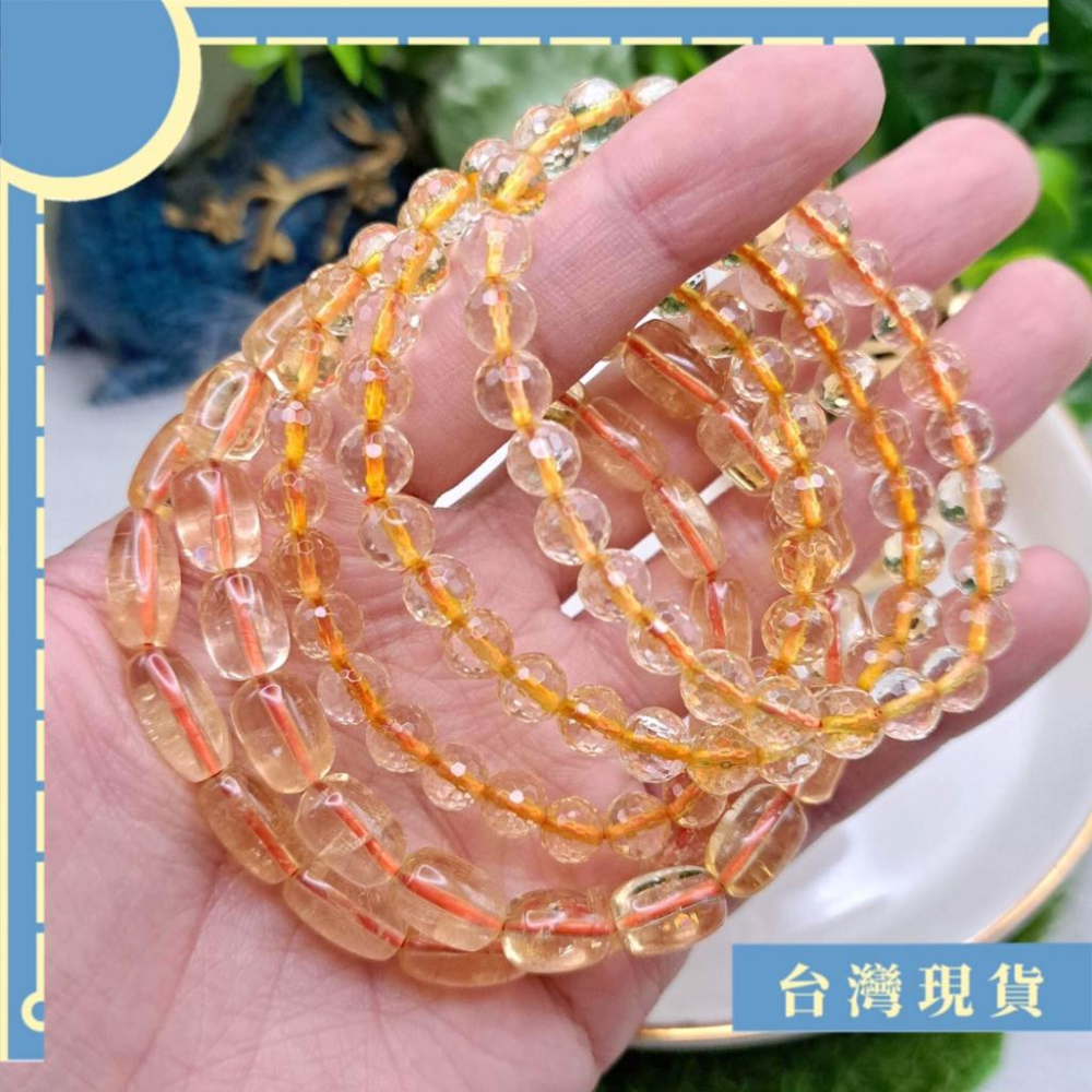 手珠_各式黃水晶手珠 6-7mm 料子乾淨 招財 納福 創意 聚財 自信-細節圖5