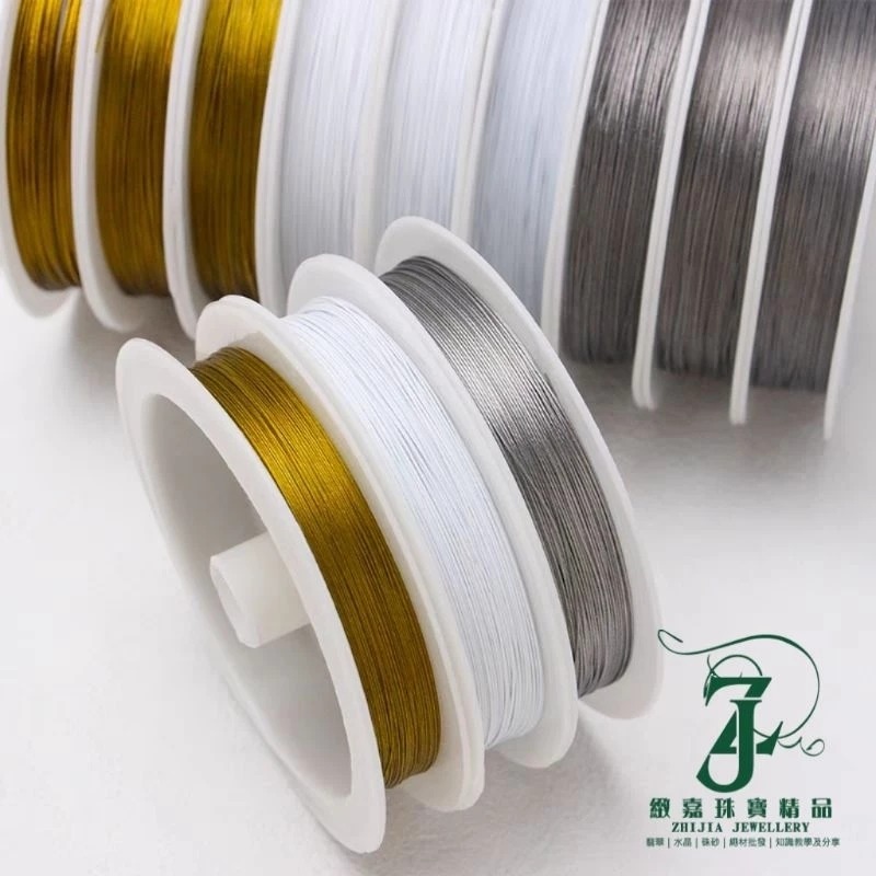 串珠神器 引針 軟鋼絲 0.3*28及50米 diy 手作 工具 手鍊鋼絲 串針線 鋼絲線-細節圖2