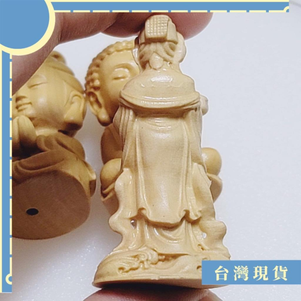 擺件_可愛黄楊木小佛 觀音 媽祖擺件 通孔素材 掛件 擺件 綁繩請聊聊-細節圖4