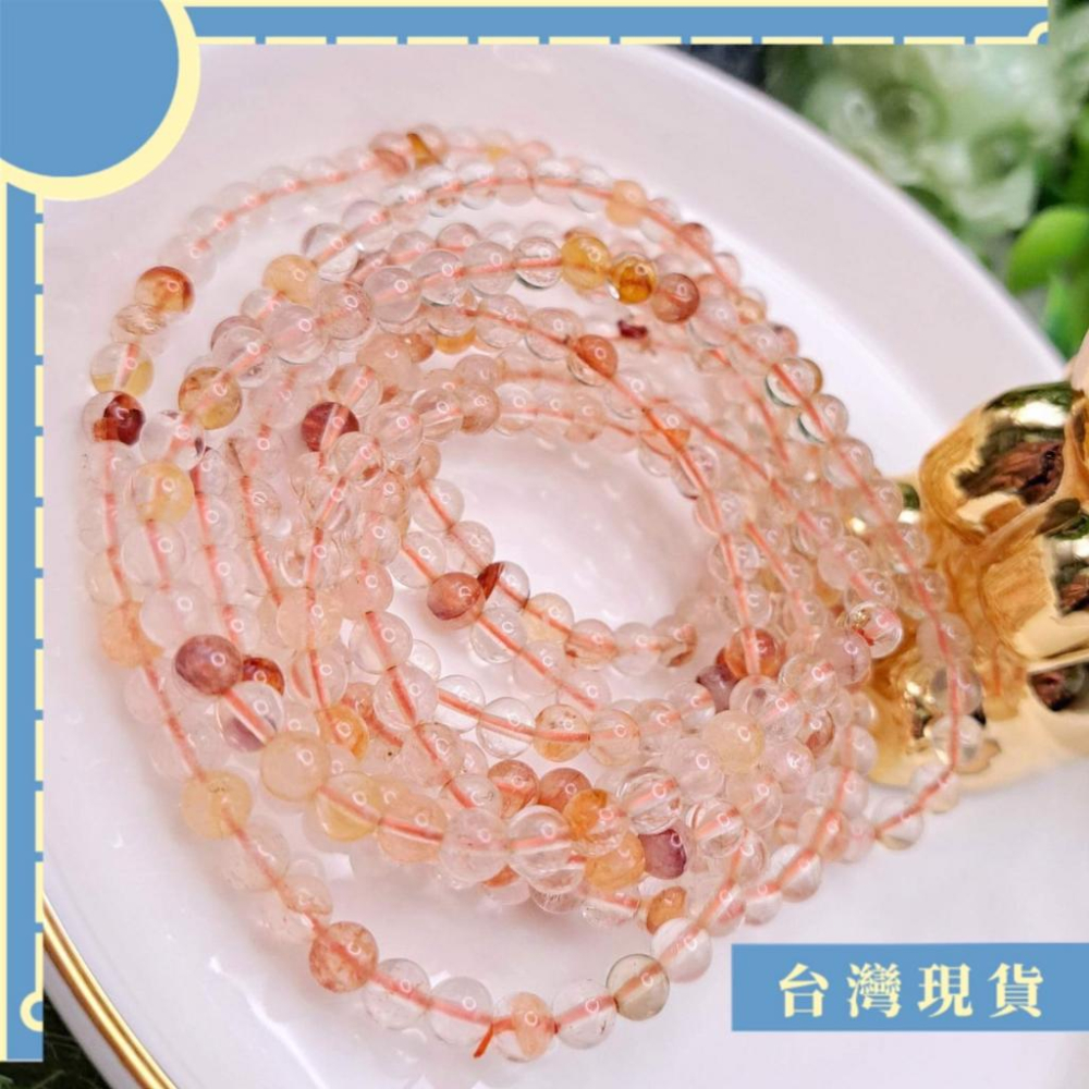 手珠_膠花水晶單圈 5mm+ 開運 貴人 事業 招財 膠花水晶 念珠-細節圖3