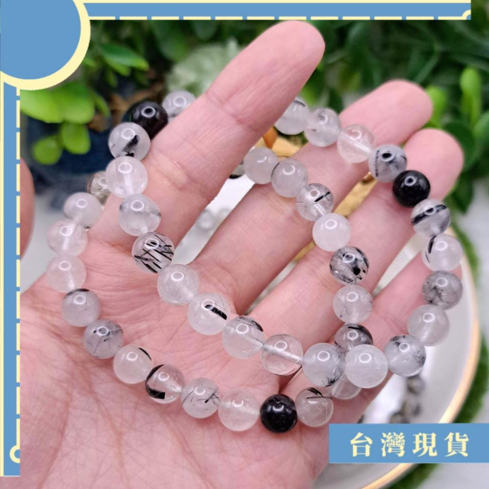手珠_黑髮晶手珠 8mm+ 15圍 黑髮 避邪 化煞 防小人-細節圖2