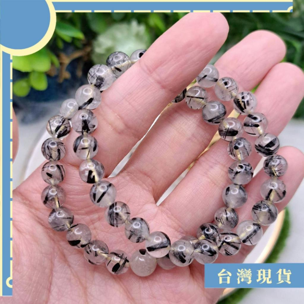 手珠_黑髮晶手珠 8mm+ 15圍 黑髮 避邪 化煞 防小人-細節圖4