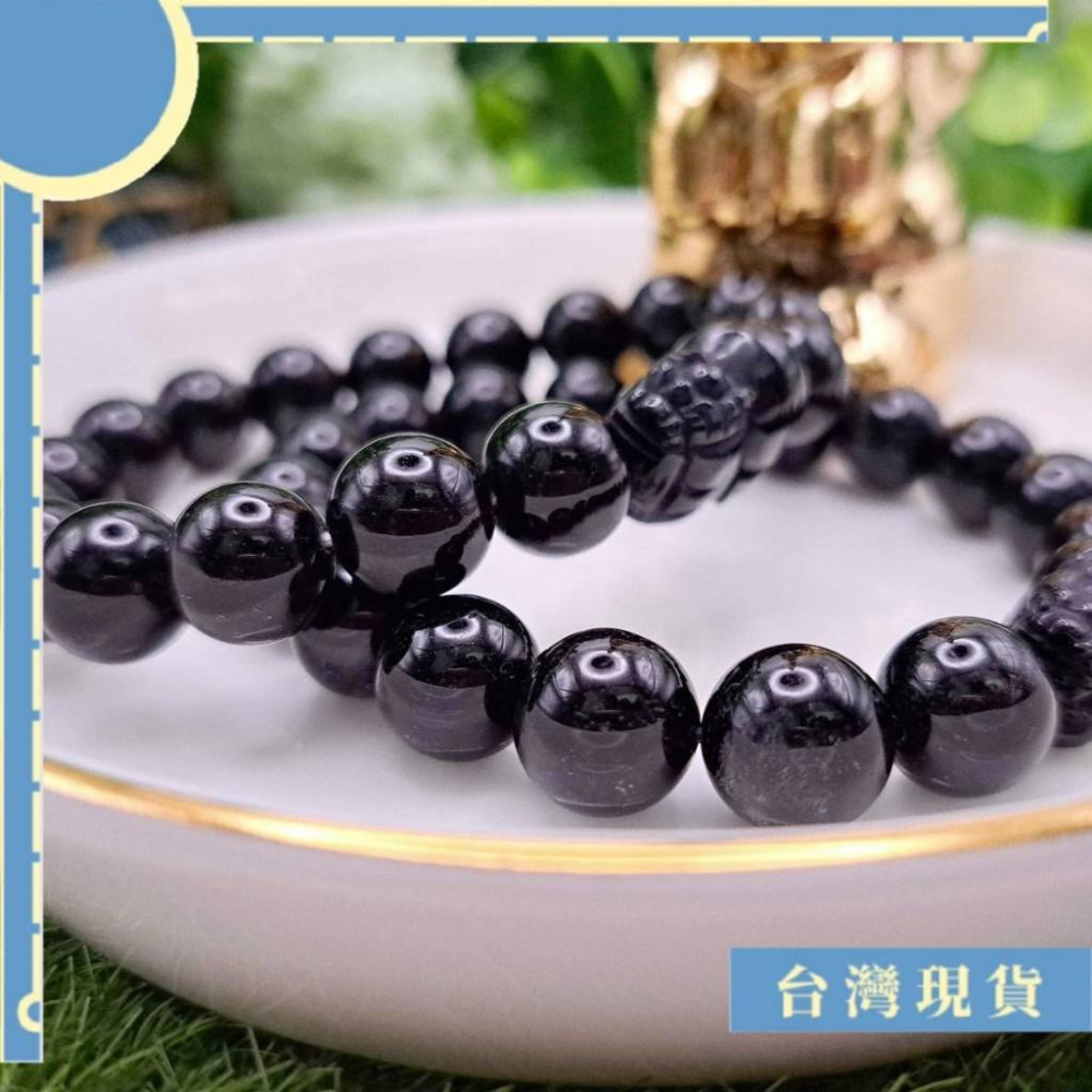 手珠_黑髮晶手珠 6-10mm 招財 避邪 化煞 防小人 髮晶-細節圖2