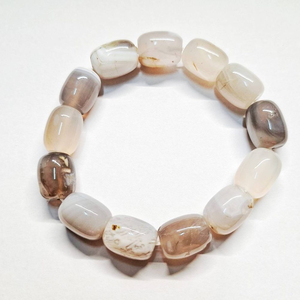 現貨 波斯瑪瑙筒型珠串 14mm+16圍 佛教七寶 保平安 紓壓-細節圖3