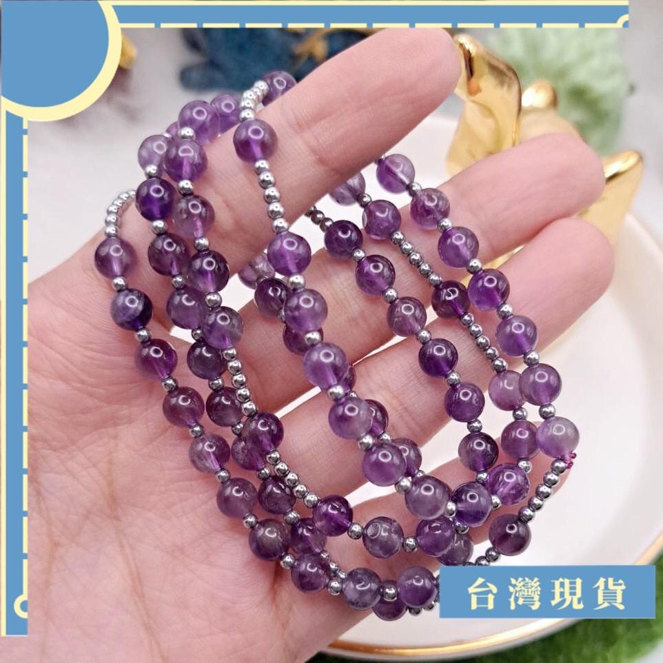 項鍊_紫晶長項鍊 6mm+ 招貴人 集中注意力 紫水晶 可當靈擺練-細節圖3