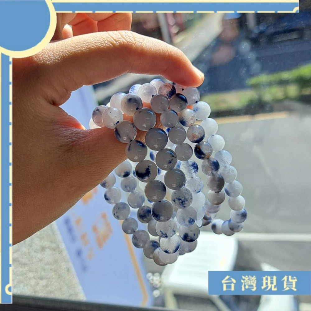 手珠_稀有藍線石手串 7.8-9mm 15-16圍 藍絨晶 精品半寶石等級 說服力 創意力-細節圖3