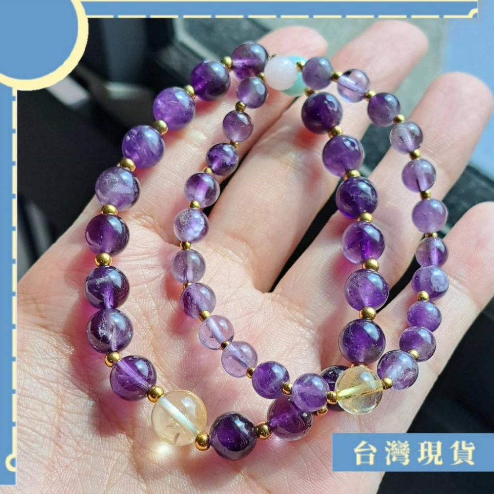 特調_升遷、考試好運特調手串 設計款 客製化 手珠 隔珠可換純銀 紫晶、黃水晶、天河石、粉晶 貴人 智慧 動力-細節圖2