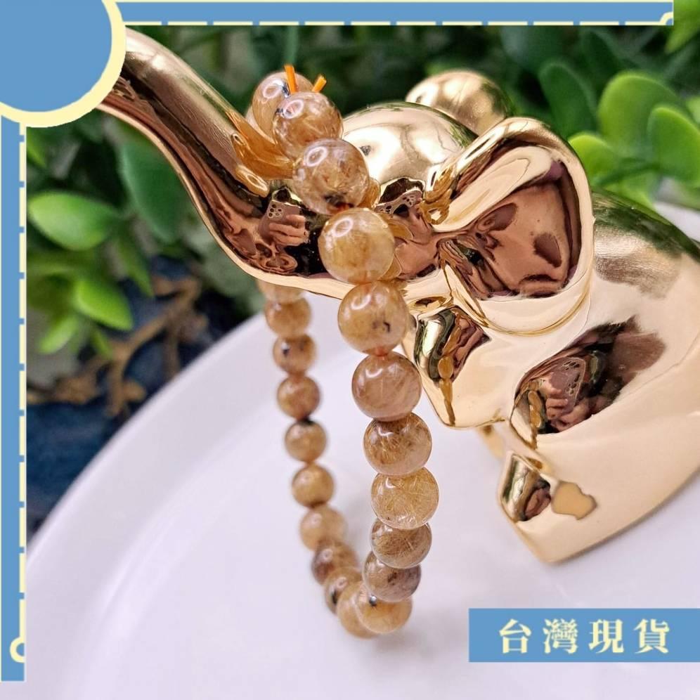 手珠_精品 母礦鈦金手串 7.5mm 財運 活力 髮晶 人緣 避邪 健康 防小人 招財-細節圖5